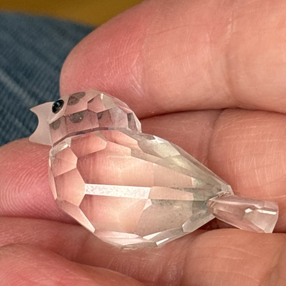 Swarovski Crystal Figurine, Sparrow w Frosted Beak 169685 1.5" 1992 Retired - Picture 5 of 11